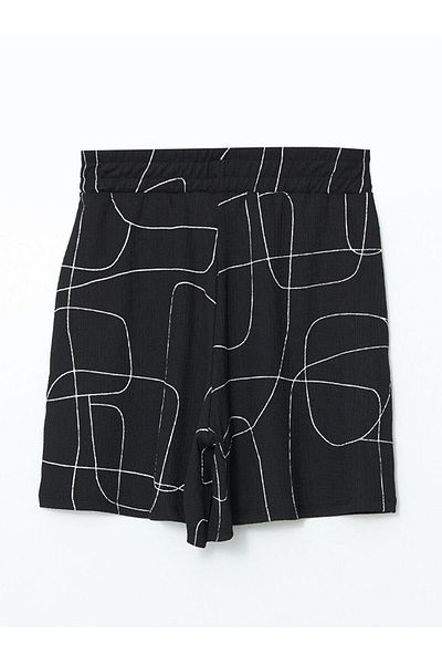 LC Waikiki Lcw Elastic Waist Patterned Women's Shorts