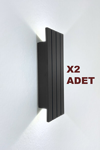 FagüArt 2 Adet Pilli Modern Dekoratif Duvar Aydınlatması Aplik Gece Lambası S...