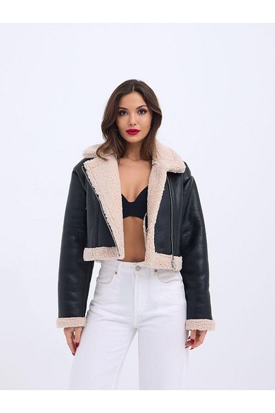 modaserdem 7232 leather jacket-black
