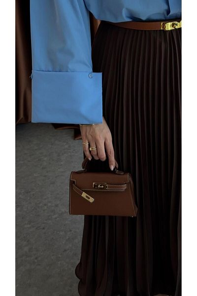 HAZELANNA Cămașă albastră cu manșete mari