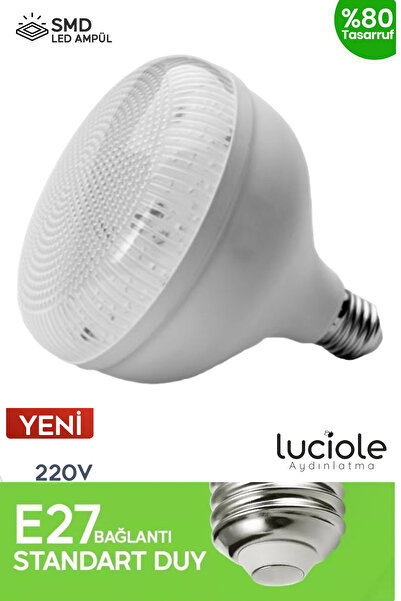luciole Kristal Torch 30w Yüksek Güçlü SMD LED Ampul - Beyaz Işık - E27 Duy - Enerji Tasarruflu