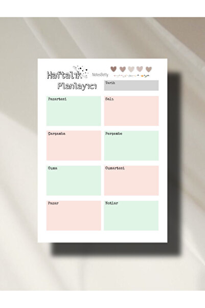 Store Notesbetty Weekly Planner A5 Notepad - Notebook - to Do List - Notepad
