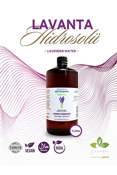 Çayoğlu Aktar Lavanta Suyu - 1 Litre %100 Doğal, Helal Lavanta Hidrosolü