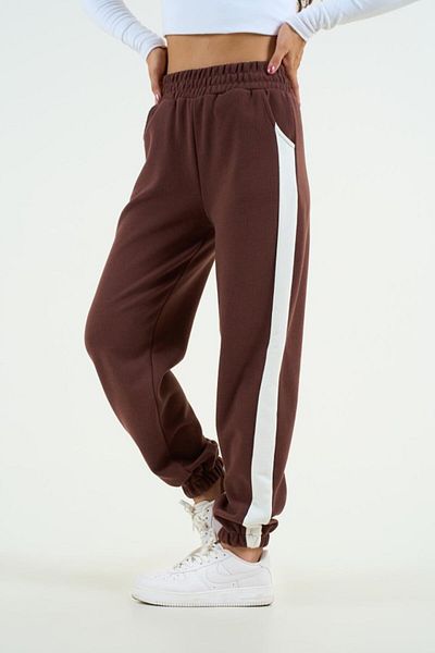 JANES Side Thick Stripe Tracksuit - Brown