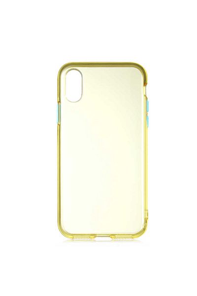 HTstore غطاء حماية Zore Bistro متوافق مع iPhone XS Max 6.5 - أصفر