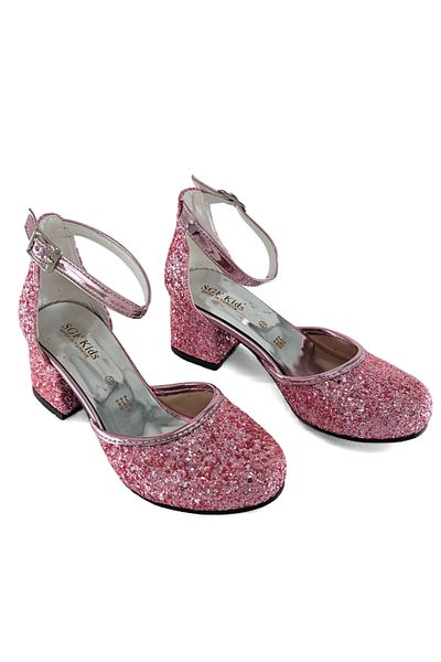 Julshen Glittery Girl's Heelled Evening Shoes