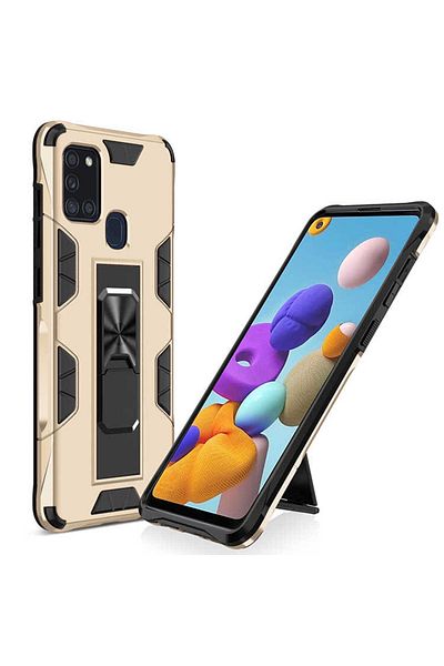 HTstore حافظة Zore Volve متوافقة مع هاتف Galaxy A21S - ذهبي