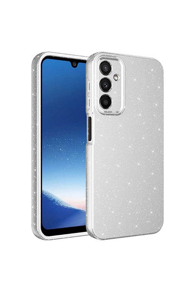 HTstore حافظة A24 متوافقة مع هاتف Galaxy مع حماية للكاميرا، غطاء فضي فاخر من القطن Zore - فضي