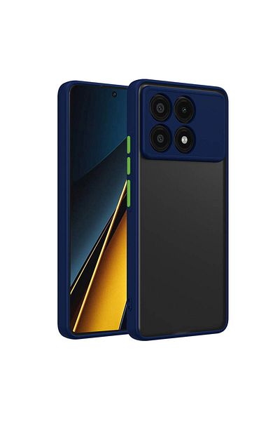 HTstore حافظة Poco X6 Pro المتوافقة مع Xiaomi Zore Hux - أزرق داكن