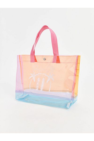 LC Waikiki Lcw Accessories Orange Printed Girl's Beach Bag