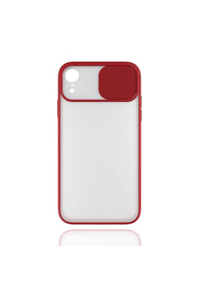 HTstore غطاء عدسة Zore متوافق مع iPhone XR 6.1 - أحمر