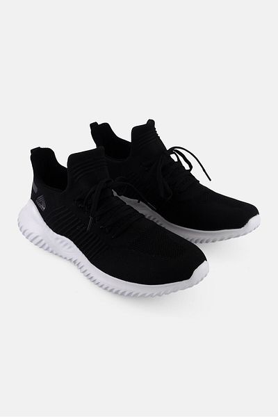 RBX Men Lace Up Running Shoes, Black