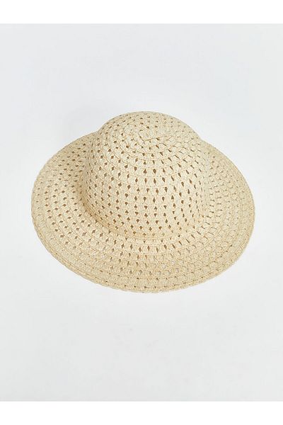 LC Waikiki ACCESORII LCW Pălărie Fedora de damă din paie bej