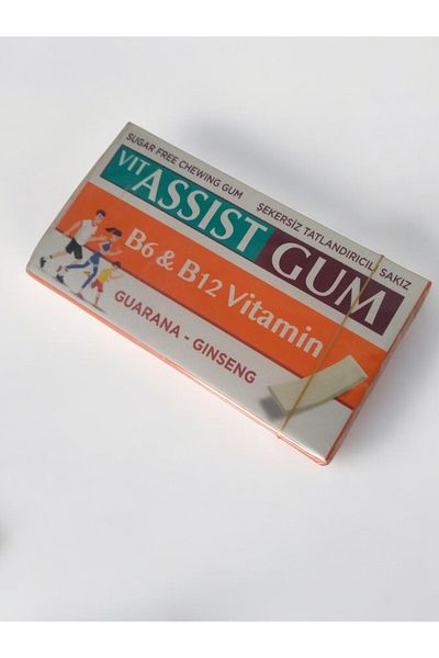 GUM Chewing Gum & Gum - B6 B12 Guarana Ginseng Mixed Fruit Flavored Sweetener 27 Gr