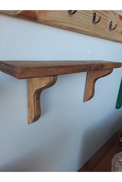 handwood Ahşap Eskitme Duvar Rafı 1metre Duvar Rafı