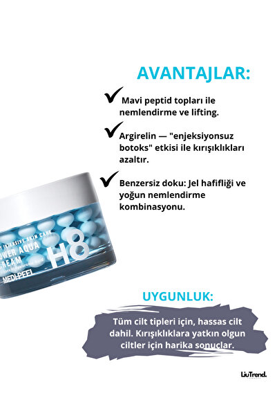Medipeel Power Aqua Cream - Sıkılaştırıcı, Kırışıklık Karşıtı Nemlendirici Peptitli Krem 50ml M0079