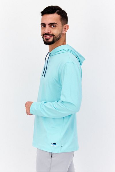 Hurley Men Sportswear Fit Long Sleeves Outdoor Hoodies, Turquoise