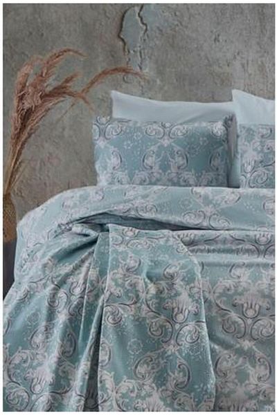 Cotton Life Σετ Παπλωματοθήκη Διπλό Paisley Blue