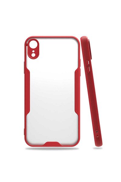 HTstore غطاء Zore Parfe متوافق مع iPhone XR 6.1 - أحمر