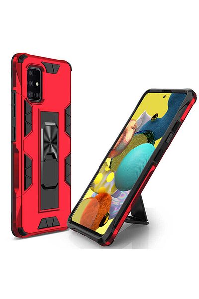 HTstore حافظة Zore Volve متوافقة مع هاتف Galaxy A51 - أحمر