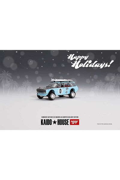 mini gt 1/64 داتسون كايدو 510 واجون 4x4 إصدار العطلات الشتوية