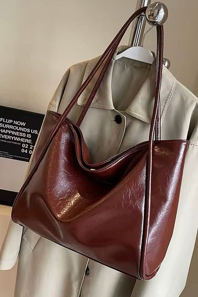 Mojeva Geantă de umăr pentru femei Nancy Burgundy Retro Model A de calitate importată de mărime mare