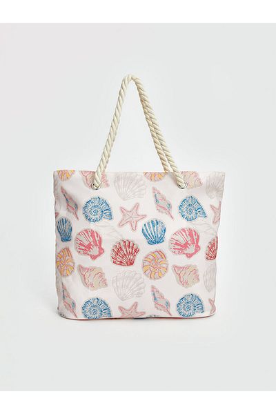 LC Waikiki Lcw Accessories Mixed Printed Women's Beach Bag