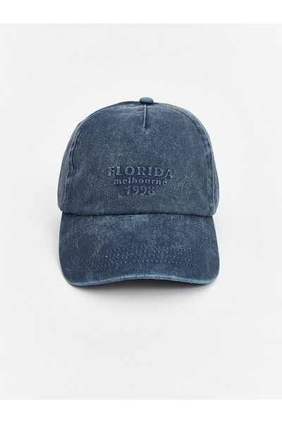 LC Waikiki ACCESORII LCW Şapcă de damă cu broderie cu text albastru