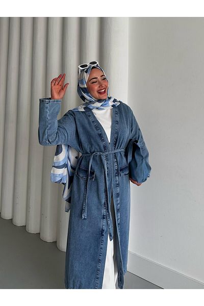 TANISA Karina Long Denim Trench - Μοντέλο: TNS-4450