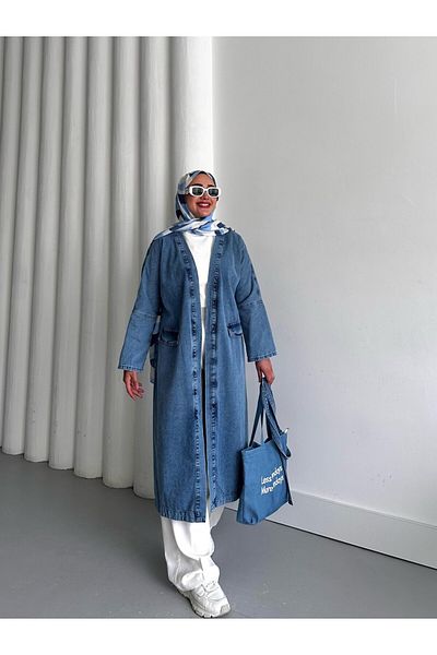 TANISA Karina Long Denim Trench - Μοντέλο: TNS-4450