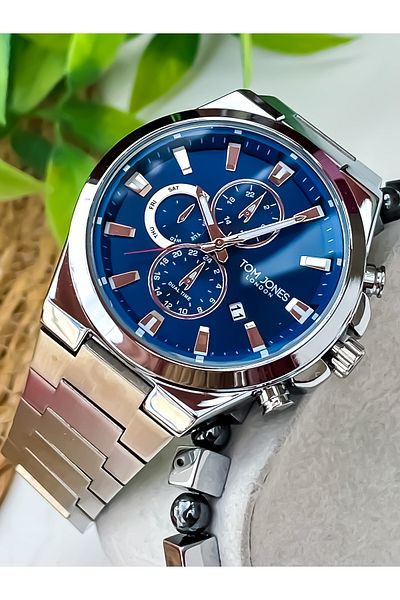 Tom Jones STEEL MEN'S WRIST WATCH AND BRACELET WITH GIFT