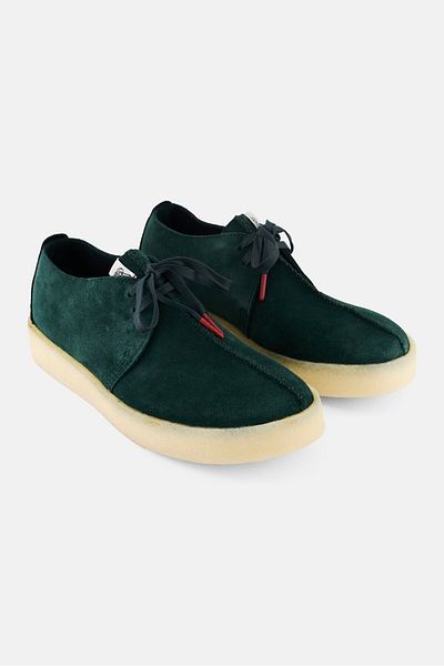 CLARKS Men Standard Fit Trek Cup Lace Up Casual Shoes, Dark Green