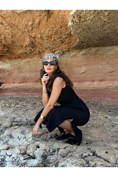 Modayakamoz Φόρεμα Pamela Belted με βαμβακερή επένδυση