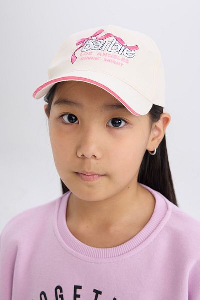 DeFacto Girl's Barbie Embroidered Cotton Cap Hat E0410A825Sm