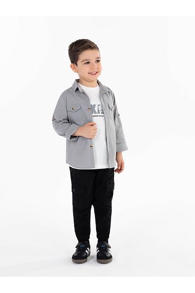 Civil Boys Gray Boy's T-Shirt Shirt 2-5 Years