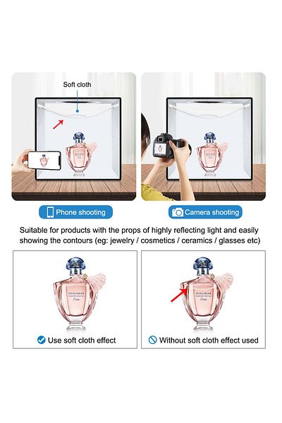 PULUZ 9.8" Foldable Portable Photography Light Box with 12 Colors Backdrops for Shooting