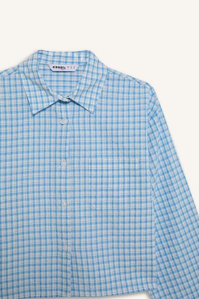 DeFacto Cămașă cu mânecă lungă Gingham, cu croiala largă, Coool Oversize, sezon nou