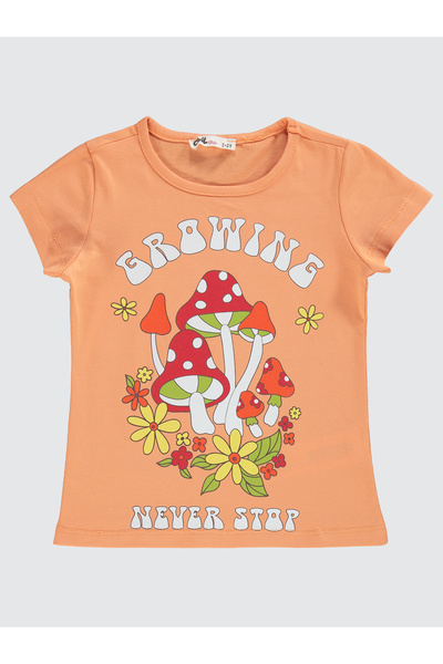 Civil Girls Kız Çocuk Tişört 2-5 Yaş Kayısı Ezmesi
