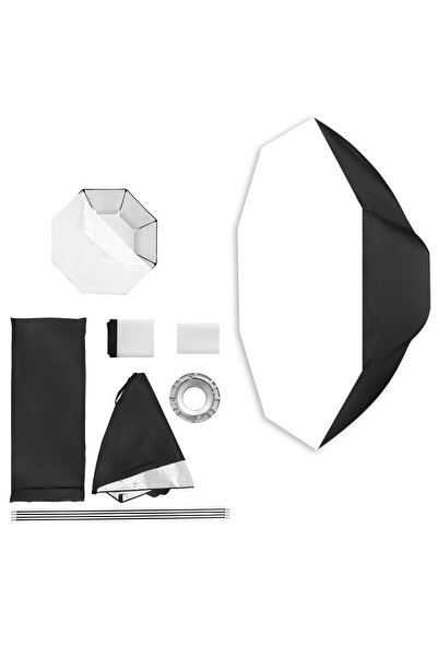 glanfen صندوق ضوء ثماني الأضلاع، 95 سم، سريع التركيب مع موزعات وحقيبة حمل، مت...