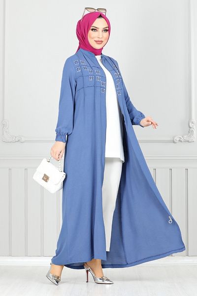ModaMerve Nervür 355DVL897-M Indigo Detail Stone Ferace
