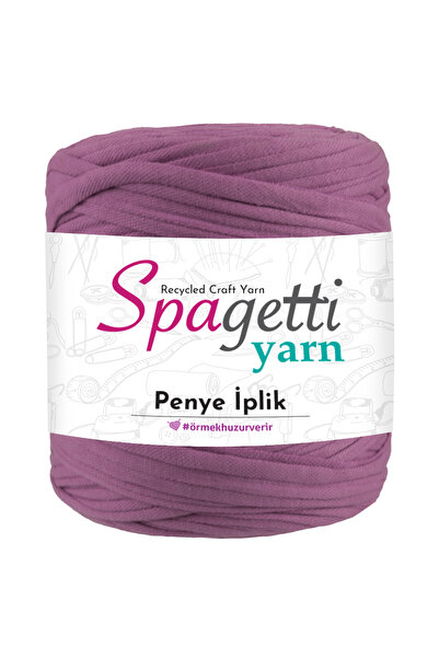 Spagettiyarn Combed Cotton Yarn Textured Soft Lilac Hand Knitting Yarn
