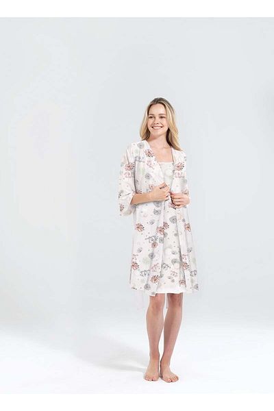 Blackspade Women's Dressing Gown 50130 - Floral Printed