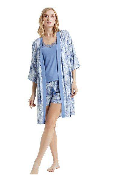 Blackspade Дамска халат 60080 - син