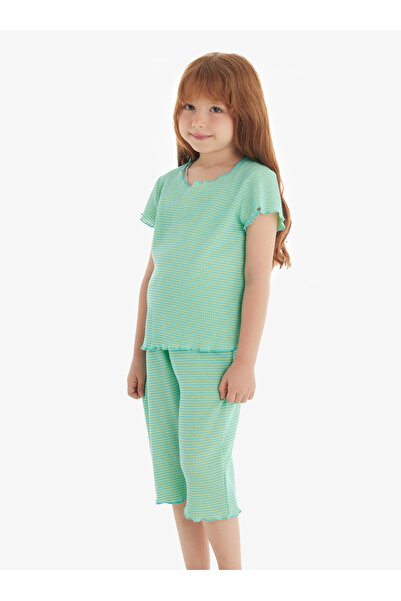 Blackspade Kız Çocuk Pijama Takımı 60567 - Yeşil