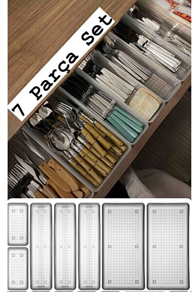 Bayev 7-компонентний кухонний органайзер для шухляд з вставкою для мисок і ящ...