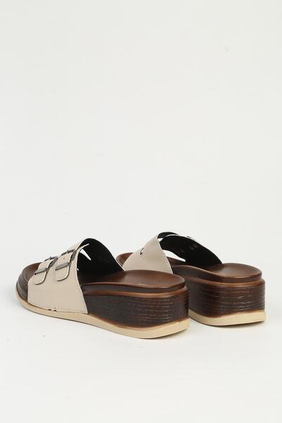 Pierre Cardin ® | PC-7420 - 3485 Krem - Kadın Terlik