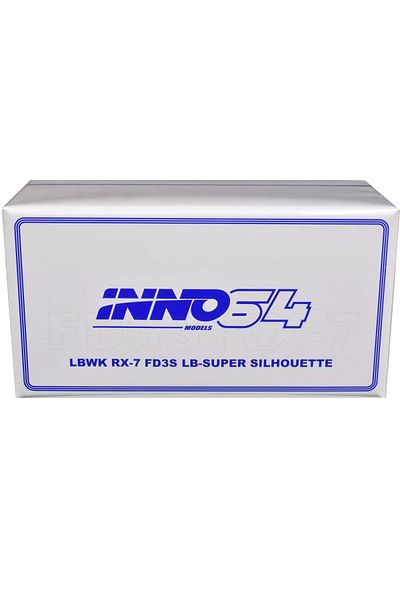 Inno 64 Models مازدا RX7 LB-سوبر-صورة ظلية # 1 أبيض وأزرق "Hong Kong Toy Car Salon 2024 Special Ed" 1:64