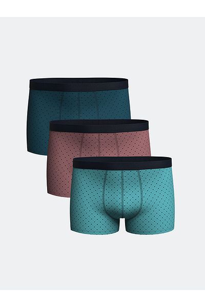 LC Waikiki Standard Fit Cotton Flexible Ανδρικό Boxer 3 τεμαχίων