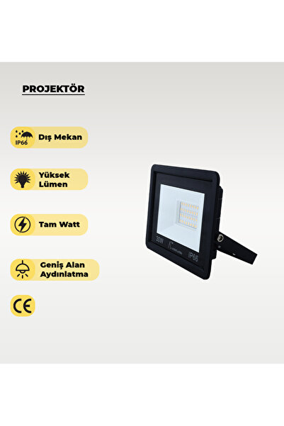 AC AYDINLATMA 30W Projektör Gün Işığı