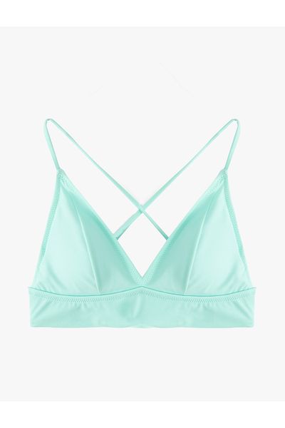 Koton Μπλουζάκι μπικίνι Bralet με λεπτομέρεια με κορδόνια και λουράκι σταυρωτά στην πλάτη